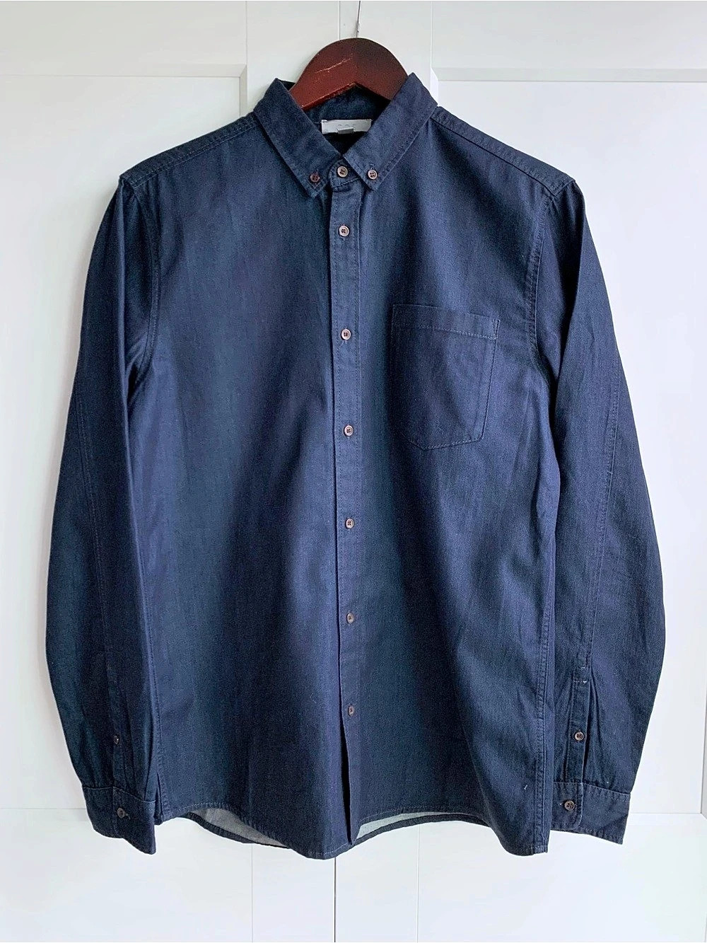 COS Denim Button Down Men’s Shirt in Blue Size Small